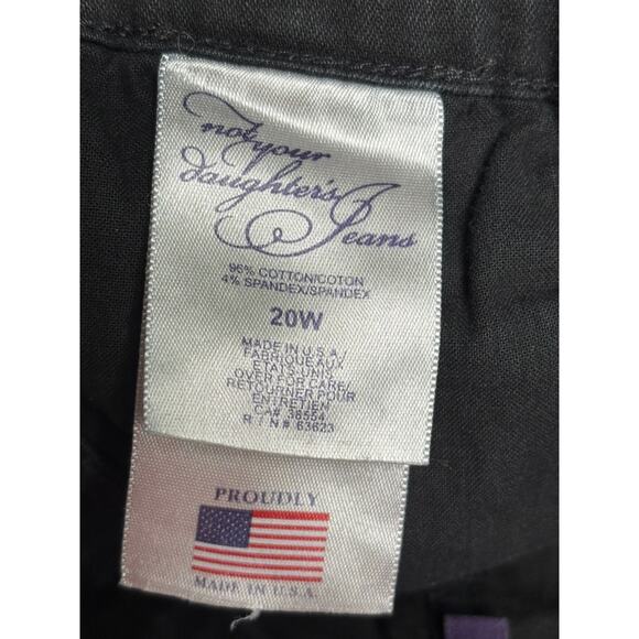 NYDJ Not Your Daughters Bootcut Jeans Women's Size 20W Black High Rise USA Made - Picture 4 of 9